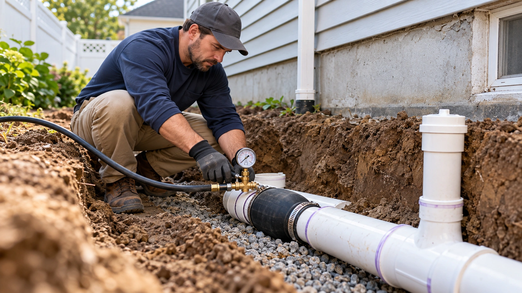 Sump pump battery backup installation.