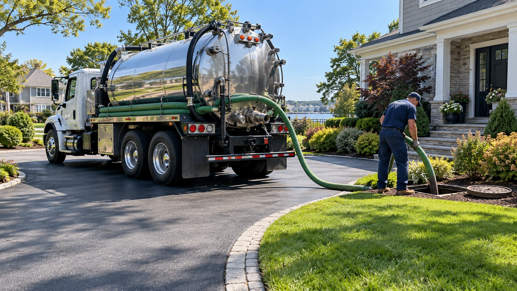 Cesspool service at a residential property.