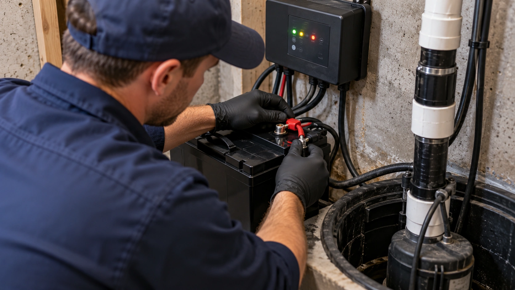 Primary and backup sump pump system.