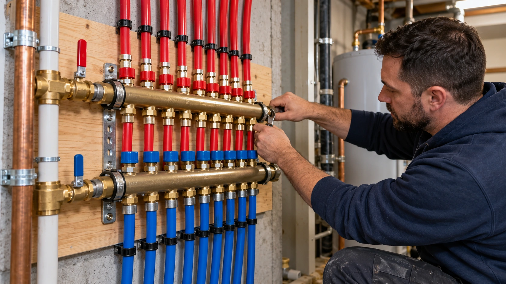 New residential repiping manifold.